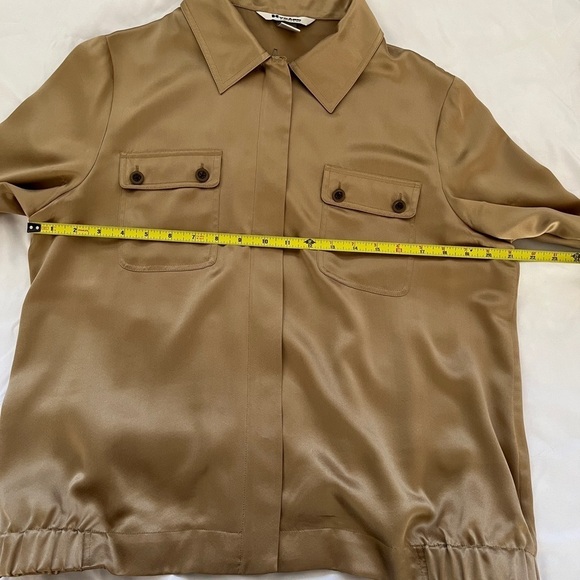 SILK 2 Piece Nygard Collection Bomber Style Jacket Cargo Pants Safari Chic - Picture 14 of 16